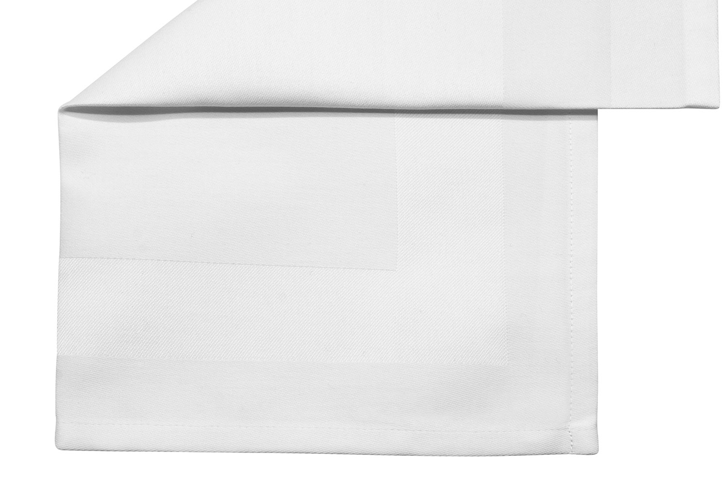 10 Stoffservietten Serviette Napkin 40x40 weiß    Baumwolle  Atlaskante 