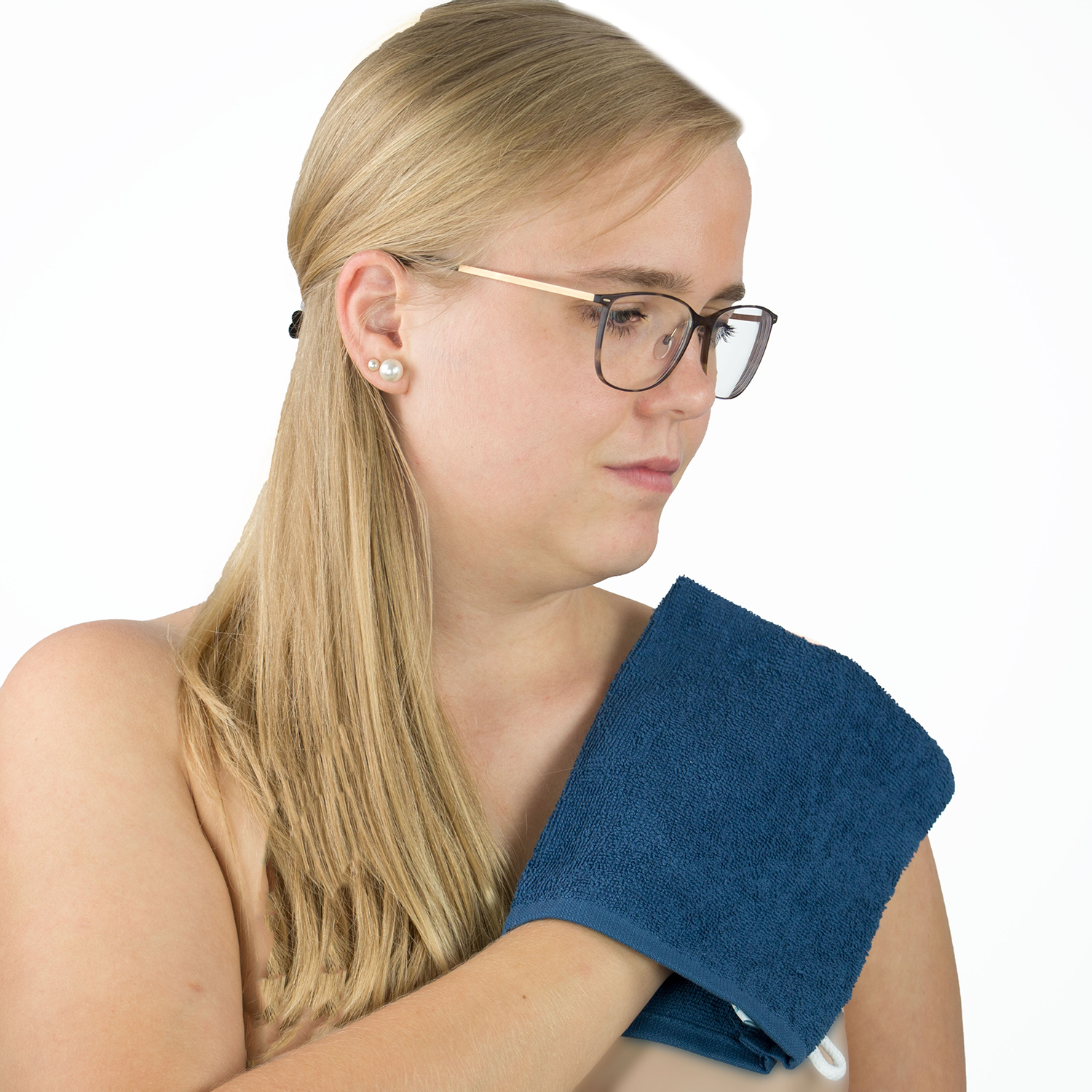 One-home 10er Set Waschhandschuhe Aus Frottee-Baumwolle, 16x21 Cm, Bordeauxfarben – Super Saugfähig